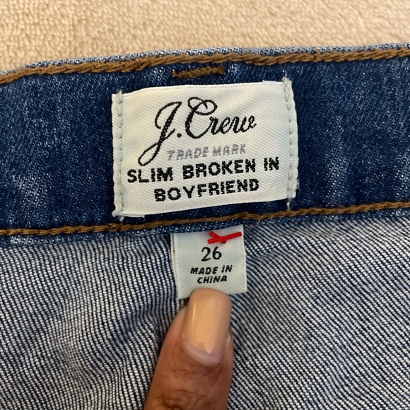 J. Crew Slim Broken-In Boyfriend Jeans - Size 26 - Picture 8 of 12